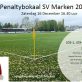 Penaltybokaal zaterdag 16 december 16.30 uur